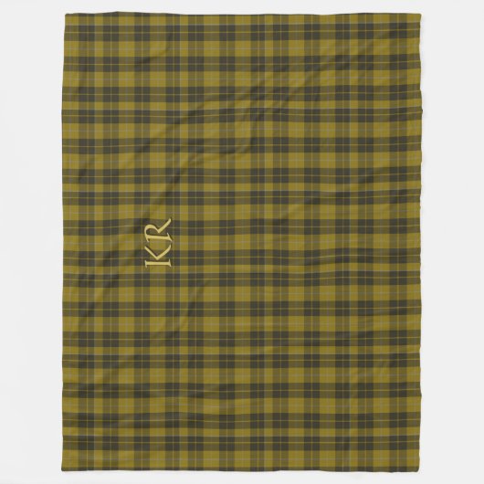Barclay Tartan met uw initialen, Schotse speldenst Fleece Deken (Voorkant)