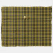 Barclay Tartan met uw initialen, Schotse speldenst Fleece Deken (Voorkant (Horizontaal))