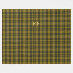 Barclay Tartan met uw initialen, Schotse speldenst Fleece Deken