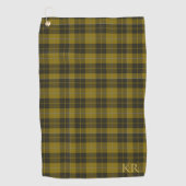 Barclay Tartan met uw initialen, Schotse speldenst Golfhanddoek (Voorkant)