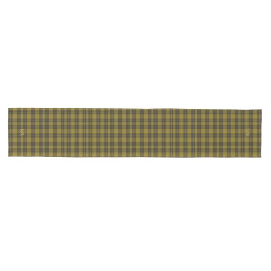Barclay Tartan met uw initialen, Schotse speldenst Medium Tafelloper (Horizontaal)