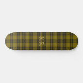 Barclay Tartan met uw initialen, Schotse speldenst Persoonlijk Skateboard (Horizontaal)