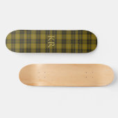 Barclay Tartan met uw initialen, Schotse speldenst Persoonlijk Skateboard (Horizontaal)