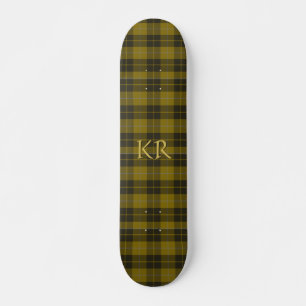 Barclay Tartan met uw initialen, Schotse speldenst Persoonlijk Skateboard