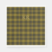 Barclay Tartan met uw initialen, Schotse speldenst Servet (Voorkant)