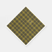 Barclay Tartan met uw initialen, Schotse speldenst Servet (Hoek)