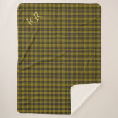 Barclay Tartan met uw initialen, Schotse speldenst Sherpa Deken (Voorkant)