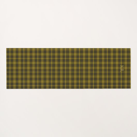Barclay Tartan met uw initialen, Schotse speldenst Yogamat (Achterkant (horizontaal))
