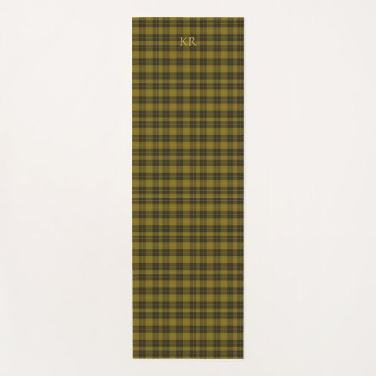 Barclay Tartan met uw initialen, Schotse speldenst Yogamat (Voorkant)