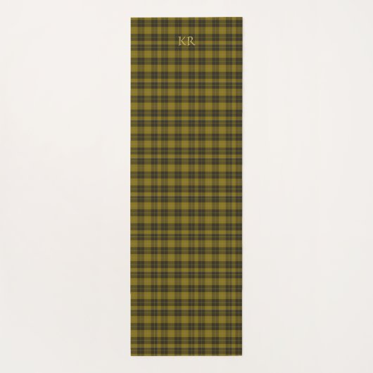 Barclay Tartan met uw initialen, Schotse speldenst Yogamat (Achterkant)