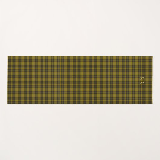 Barclay Tartan met uw initialen, Schotse speldenst Yogamat (Voorkant (horizontaal))