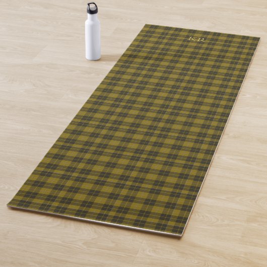 Barclay Tartan met uw initialen, Schotse speldenst Yogamat (In situ)
