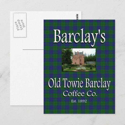 Barclay's Old Towie Barclay Coffee Co. Briefkaart (Voorkant / Achterkant)