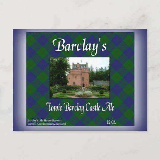 Barclay's Towie Barclay Castle Ale Briefkaart (Voorkant)