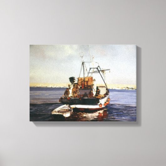 Barco de pesca/Pesqueiro/Fishing boat Canvas Afdruk (Voorkant)