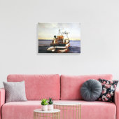 Barco de pesca/Pesqueiro/Fishing boat Canvas Afdruk (Insitu (Woonkamer))