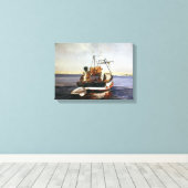Barco de pesca/Pesqueiro/Fishing boat Canvas Afdruk (Insitu (Houten vloer))