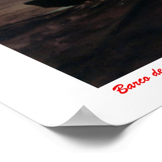 Barco de pesca/Pesqueiro/Vissende boot Poster (Hoek)