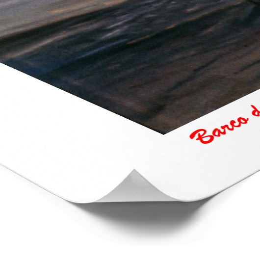 Barco de pesca/Pesqueiro/Vissende boot Poster (Hoek)