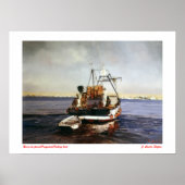 Barco de pesca/Pesqueiro/Vissende boot Poster (Voorkant)