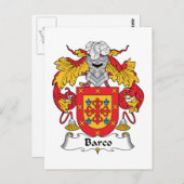 Barco Family Crest Briefkaart (Voorkant / Achterkant)