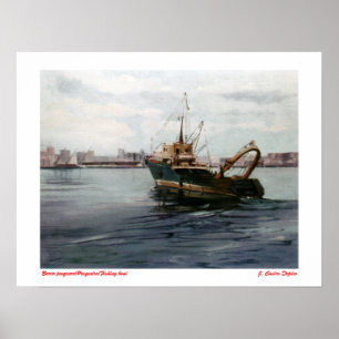 Barco pesquero/Pesqueiro/Vissende boot Poster
