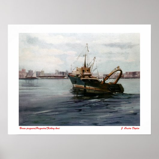 Barco pesquero/Pesqueiro/Vissende boot Poster (Voorkant)