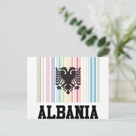Barcode Albanië Briefkaart (Staand voorkant)