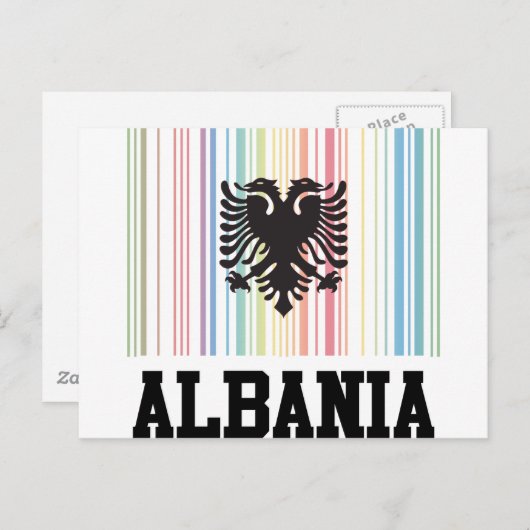 Barcode Albanië Briefkaart (Voorkant / Achterkant)