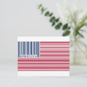 barcode american flag briefkaart (Staand voorkant)