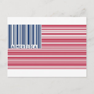 barcode american flag briefkaart