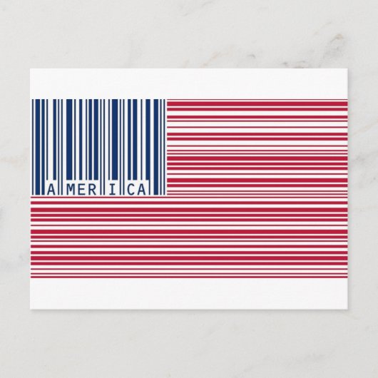 barcode american flag briefkaart (Voorkant)