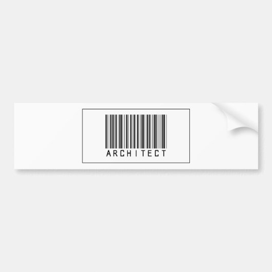 Barcode Architect Bumpersticker (Voorkant)