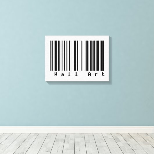 Barcode Art - Wall Art Canvas Afdruk (Insitu (Houten vloer))