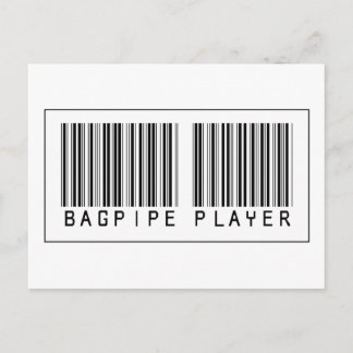 Barcode Bagpipe Player Briefkaart