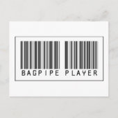 Barcode Bagpipe Player Briefkaart (Voorkant)