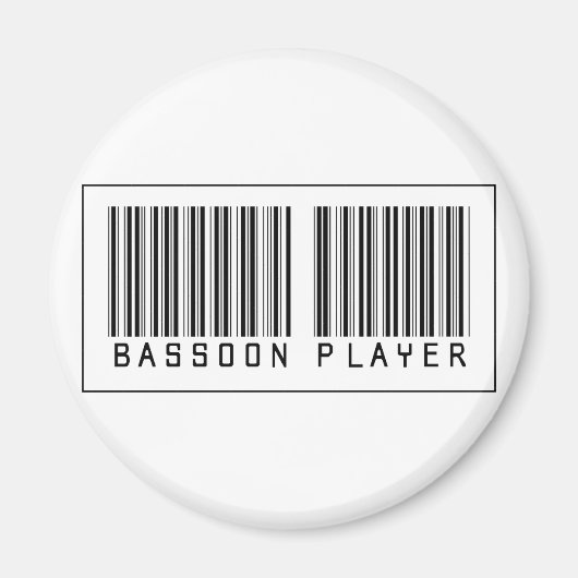 Barcode Bassoon Player Magneet (Voorkant)