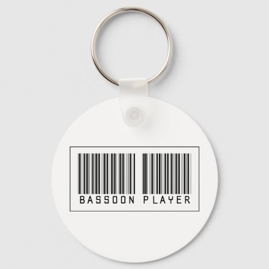 Barcode Bassoon Player Sleutelhanger (Voorkant)