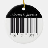 Barcode Bedankt voor je bruiloft. Keramisch Ornament (Voorkant)