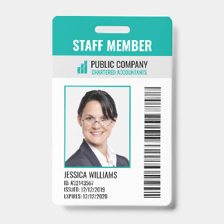 Barcode Bedrijfslogo Foto Personeelsidentificatieb Badge