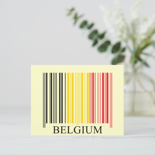 Barcode België vlag Briefkaart (Staand voorkant)