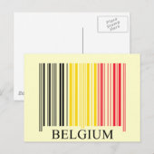 Barcode België vlag Briefkaart (Voorkant / Achterkant)