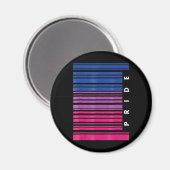 Barcode Bisexual Pride Lgbt Lesbian Gay Magneet (Voorkant / Achterkant)