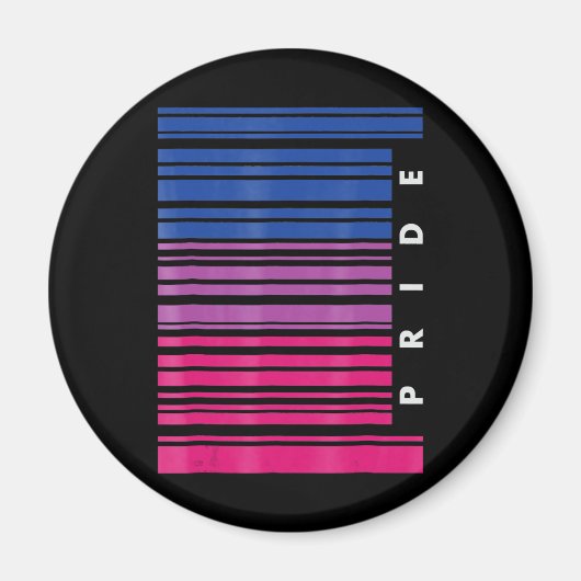Barcode Bisexual Pride Lgbt Lesbian Gay Magneet (Voorkant)