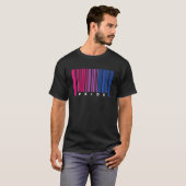 Barcode Bisexual Pride LGBT T Lesbian Gay Flag Gif T-shirt (Voorkant volledig)