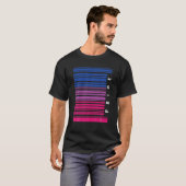 Barcode Bisexual Pride LGBT T Lesbian Gay Flag Gif T-shirt (Voorkant volledig)