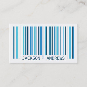 Barcode - blauw visitekaartje