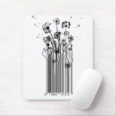 Barcode Dandelion Silhouette-muismat Muismat (Met muis)