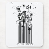 Barcode Dandelion Silhouette-muismat Muismat (Voorkant)