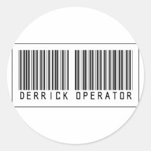 Barcode Derrick Operator Ronde Sticker